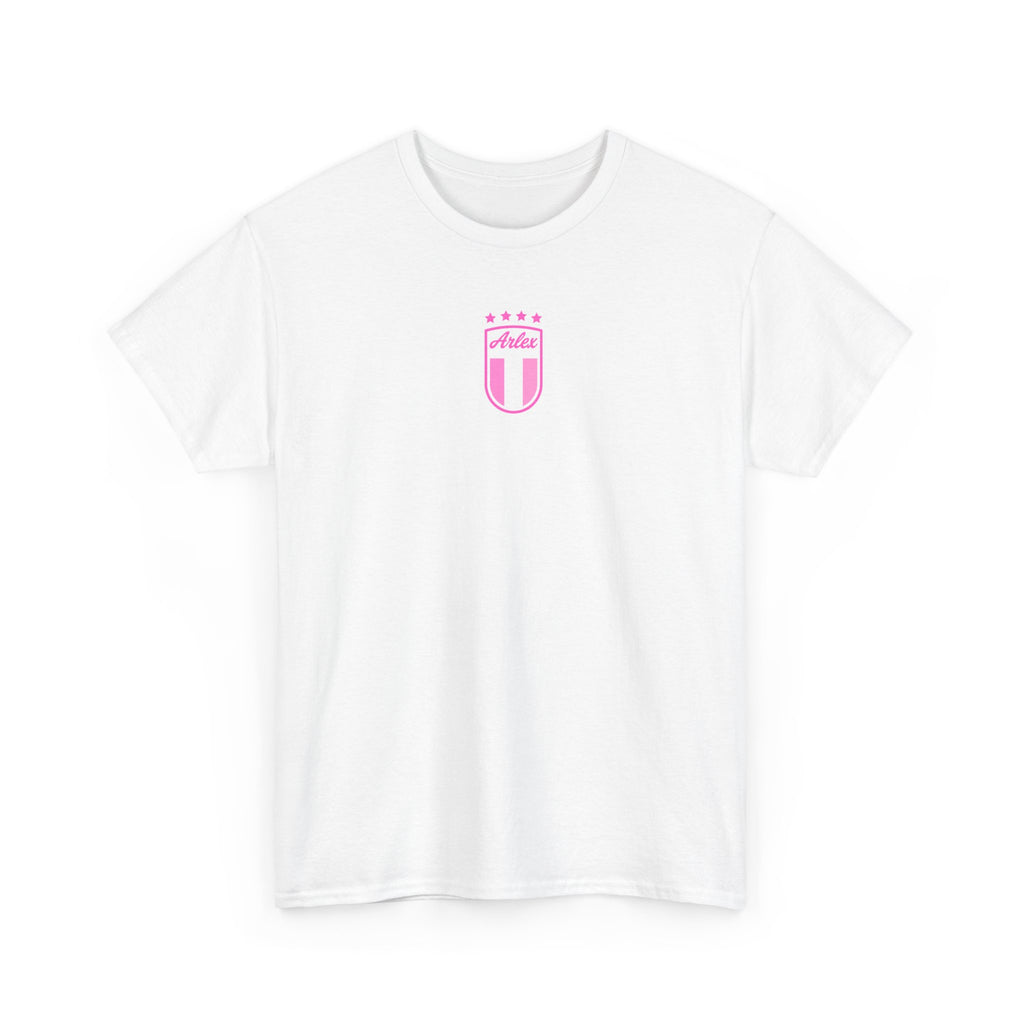 "Forza Azzuri" pink white tee