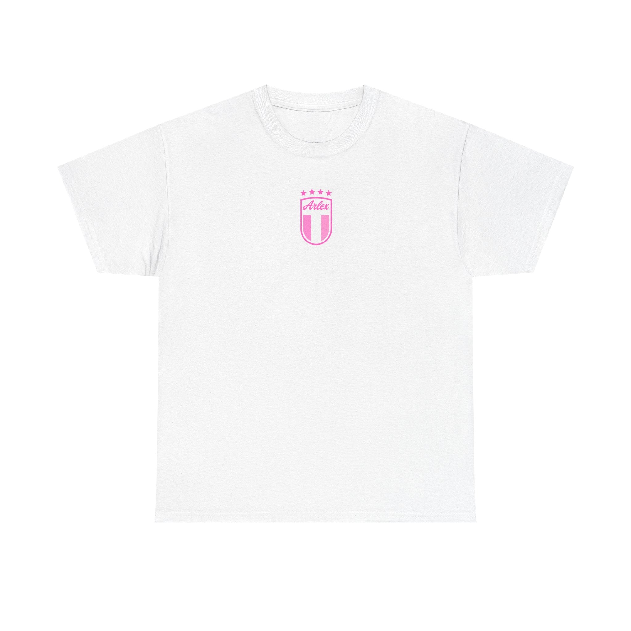 "Forza Azzuri" pink white tee